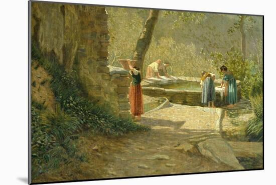 Where They Can Find the Village Gossip-Ernesto Rayper-Mounted Giclee Print