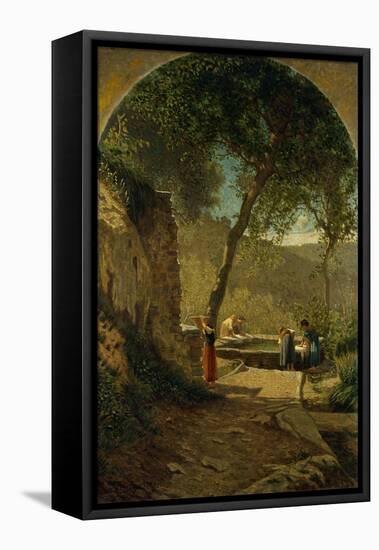 Where They Can Find the Village Gossip-Ernesto Rayper-Framed Stretched Canvas