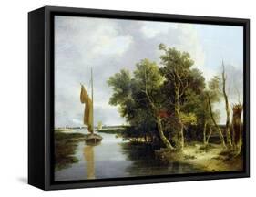 Wherries on the Yare-John Crome-Framed Stretched Canvas