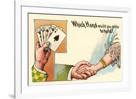 Which Hand Would You Prefer to Hold?-null-Framed Art Print