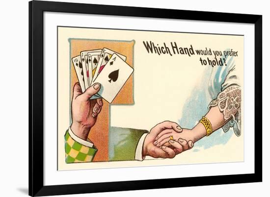 Which Hand Would You Prefer to Hold?-null-Framed Art Print