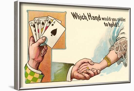 Which Hand Would You Prefer to Hold?-null-Framed Art Print