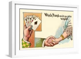 Which Hand Would You Prefer to Hold?-null-Framed Art Print