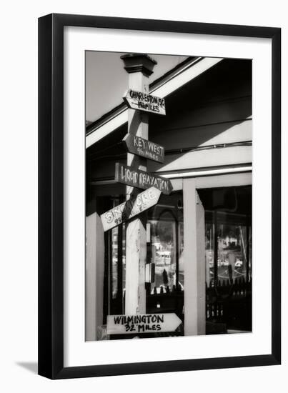 Which Way Cafe II BW-Alan Hausenflock-Framed Photographic Print