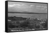 Whidbey Island, Washington - Aerial View from Bush Point-Lantern Press-Framed Stretched Canvas