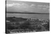 Whidbey Island, Washington - Aerial View from Bush Point-Lantern Press-Stretched Canvas