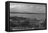 Whidbey Island, Washington - Aerial View from Bush Point-Lantern Press-Framed Stretched Canvas