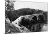 Whidbey Island, Washington - Aerial View of Deception Pass Bridge-Lantern Press-Mounted Art Print