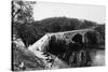 Whidbey Island, Washington - Aerial View of Deception Pass Bridge-Lantern Press-Stretched Canvas