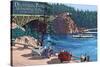 Whidbey Island, Washington - Deception Pass Bridge-Lantern Press-Stretched Canvas