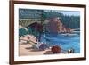 Whidbey Island, Washington - Deception Pass Bridge-Lantern Press-Framed Art Print