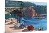 Whidbey Island, Washington - Deception Pass Bridge-Lantern Press-Mounted Art Print