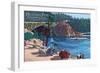 Whidbey Island, Washington - Deception Pass Bridge-Lantern Press-Framed Art Print