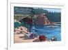 Whidbey Island, Washington - Deception Pass Bridge-Lantern Press-Framed Premium Giclee Print