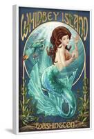 Whidbey Island, Washington - Mermaid-Lantern Press-Framed Art Print