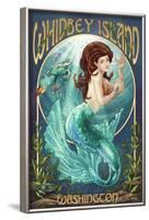 Whidbey Island, Washington - Mermaid-Lantern Press-Framed Art Print