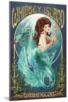 Whidbey Island, Washington - Mermaid-Lantern Press-Mounted Art Print