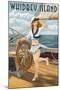 Whidbey Island, Washington - Sailor Pinup-Lantern Press-Mounted Art Print