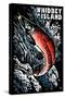 Whidbey Island, Washington - Salmon - Scratchboard-Lantern Press-Stretched Canvas