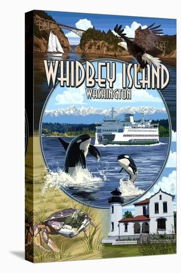 Whidbey Island, Washington - Scenes-Lantern Press-Stretched Canvas