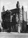 Fruit Baskets Piled Against Houses at Borough Market, London, 1926-1927-Whiffin-Giclee Print