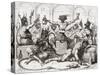 While Beelzebub's Tying Huge Knots in His Tale', Illustration after George Cruikshank for the…-null-Stretched Canvas