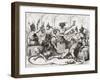 While Beelzebub's Tying Huge Knots in His Tale', Illustration after George Cruikshank for the…-null-Framed Giclee Print