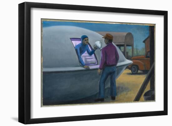 While Eating His Breakfast in Eagle River Wisconsin-Michael Buhler-Framed Art Print