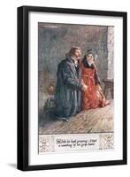 "While He Kept Praying…I Held A-Counting of His Grey Hairs"-Charles Edmund Brock-Framed Giclee Print