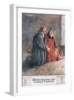 "While He Kept Praying…I Held A-Counting of His Grey Hairs"-Charles Edmund Brock-Framed Giclee Print