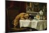 While Masters Away-Henriette Ronner-Knip-Mounted Giclee Print
