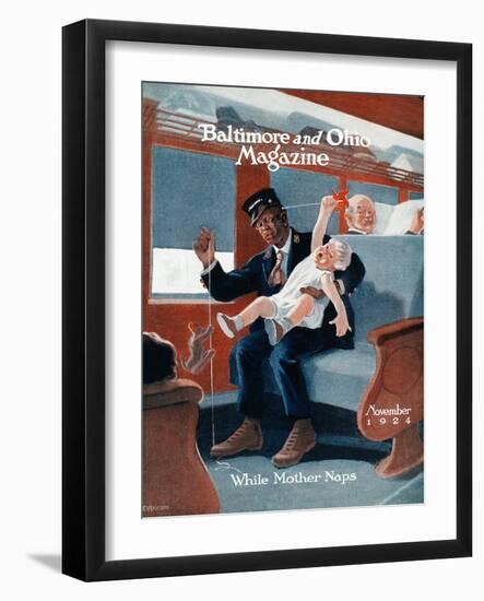 While Mother Naps-Charles H. Dickson-Framed Giclee Print