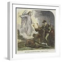 While Shepherds Watched their Flocks by Night, All Seated on the Ground-Sir John Gilbert-Framed Giclee Print