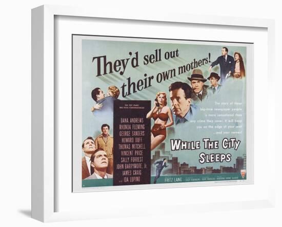 While the City Sleeps, 1956-null-Framed Art Print