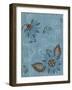 Whimsical Blue Floral I-Jade Reynolds-Framed Art Print