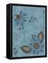 Whimsical Blue Floral I-Jade Reynolds-Framed Stretched Canvas