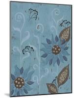 Whimsical Blue Floral II-Jade Reynolds-Mounted Art Print