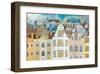 Whimsical City & Light Bulbs-null-Framed Art Print