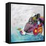 Whimsical Cow-Walela R.-Framed Stretched Canvas