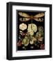 Whimsical Dragonfly on Black II-null-Framed Art Print