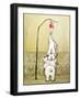 Whimsical Elephants with Red Apple-Diannart-Framed Art Print