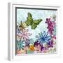 Whimsical Floral Collage 3-2-Megan Aroon Duncanson-Framed Giclee Print