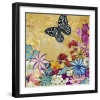 Whimsical Floral Collage 4-2-Megan Aroon Duncanson-Framed Giclee Print