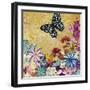 Whimsical Floral Collage 4-2-Megan Aroon Duncanson-Framed Giclee Print