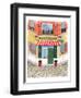 Whimsical French Corner Bakery-null-Framed Premium Giclee Print