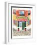 Whimsical French Corner Bakery-null-Framed Premium Giclee Print