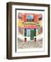 Whimsical French Corner Bakery-null-Framed Art Print