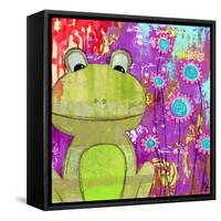 Whimsical Frog-Jennifer McCully-Framed Stretched Canvas