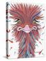 Whimsical Ostrich-Sartoris ART-Stretched Canvas