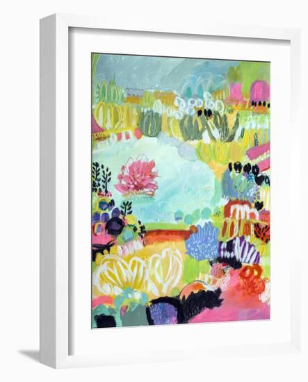 Whimsical Pond II-Karen Fields-Framed Art Print